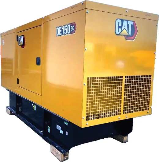 Caterpillar DE150 generating set in a weatherproof enclosure