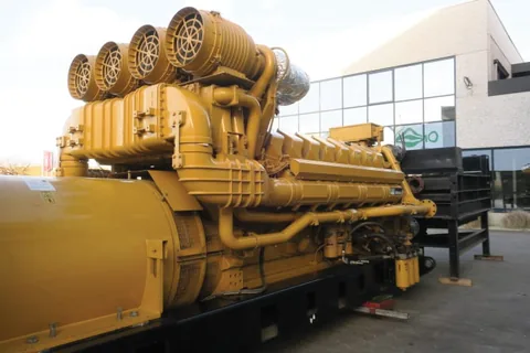 Caterpillar generating set installed outdoors on a client site
