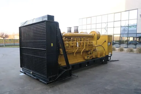 Caterpillar generating sets in the yard awaiting despatch