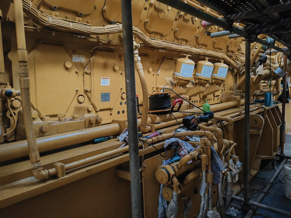 Installed generating sets running inside a client plant room