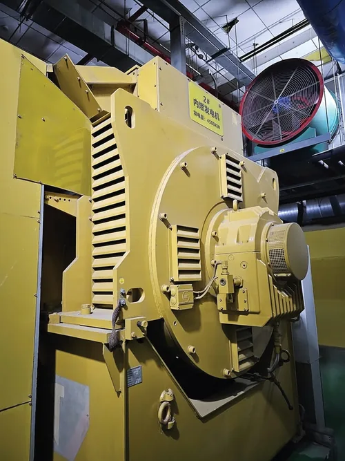 Generating set installed against a plant room wall with exhaust routing